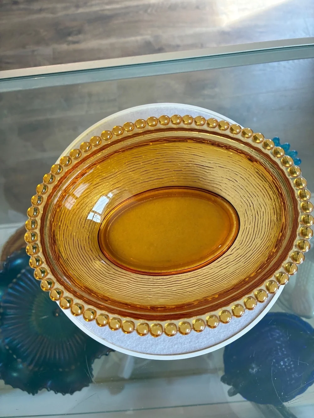 Indiana Glass Golden Amber Hen on Nest Covered Candy Dish Vintage